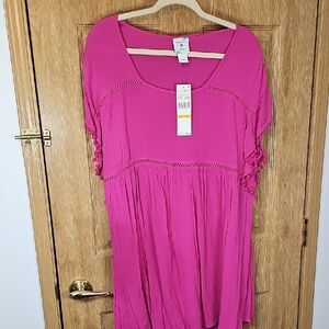 Chic Fuchsia Tunic Top